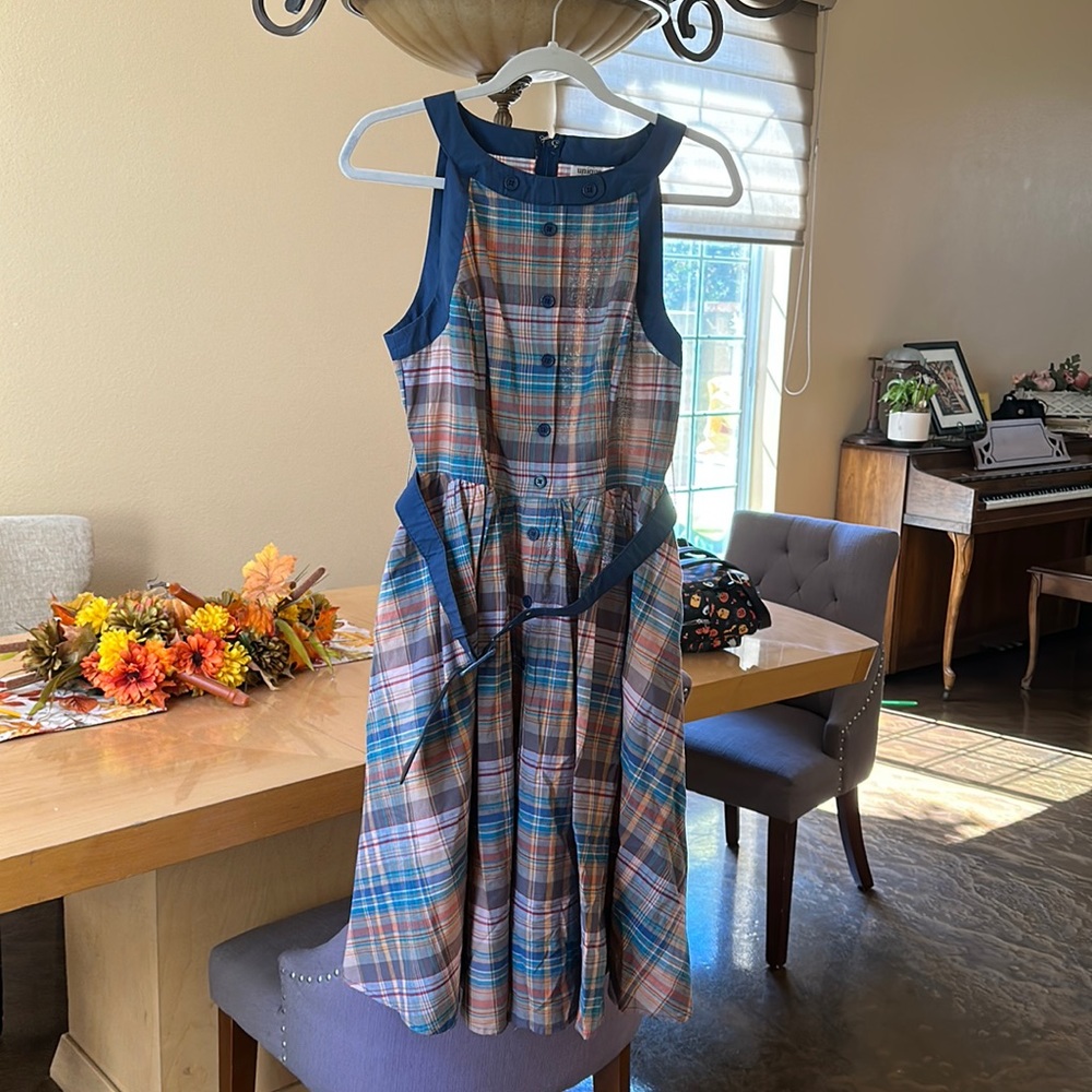 Unique vintage plaid dress